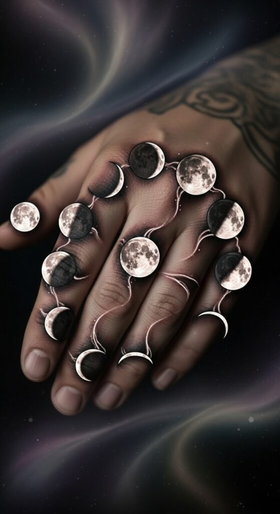 Phases of the Moon Wrapped Around the Finger