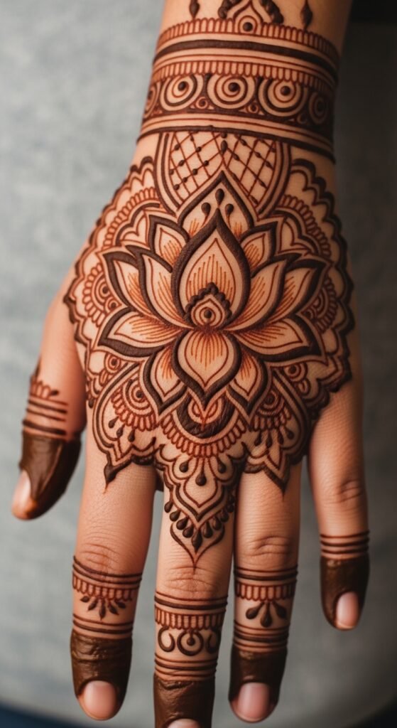 Lotus Flower with Mandala Elements