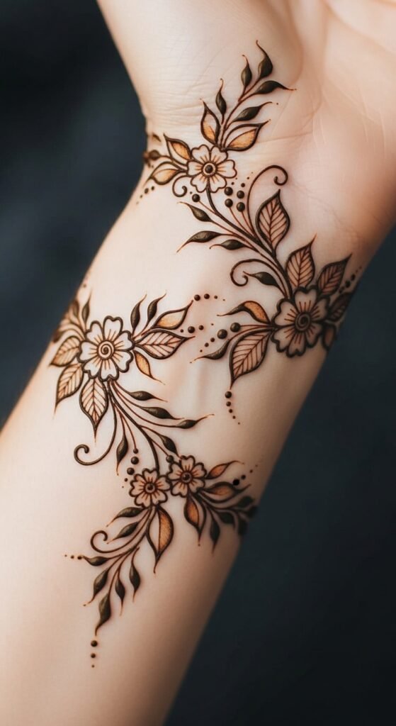 Floral Garland Around the Wrist