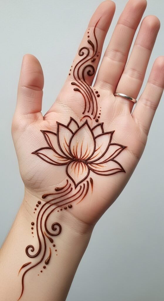 Simple Lotus and Swirls