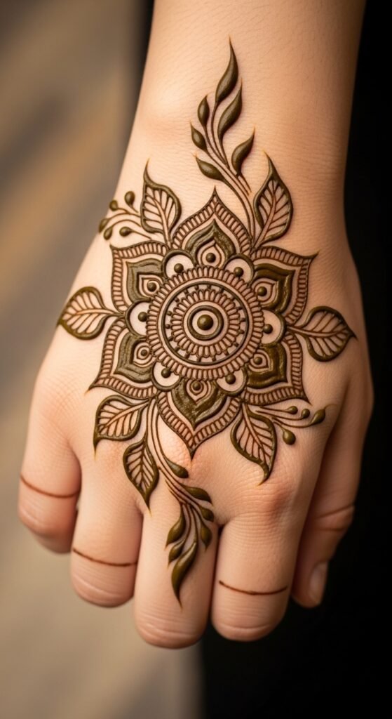 Mandala with Leaf Details