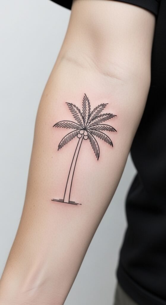 Minimalist Palm Tree