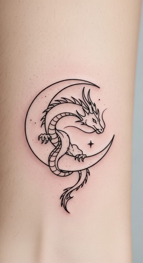 Dragon and Moon Design