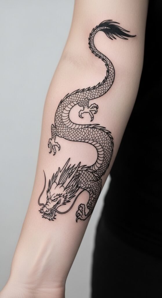 Dragon Wrapped Around the Arm