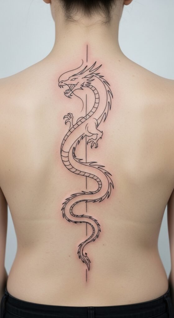 Dragon Spine Tattoo
