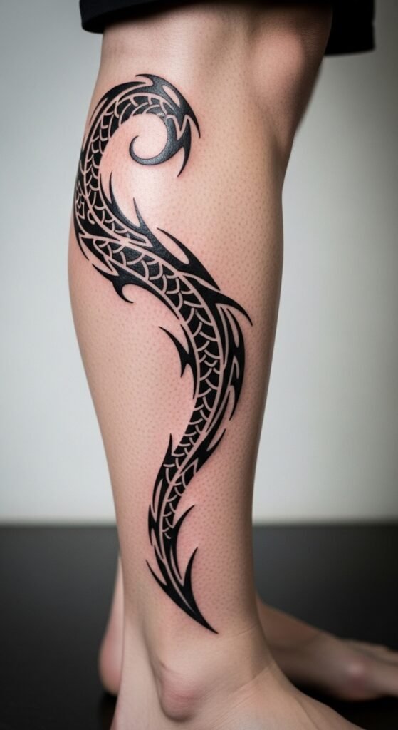 Dragon Tail in Tribal Style