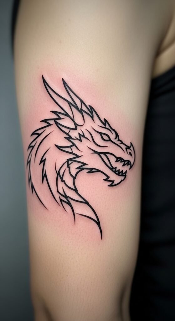 Dragon Head Outline