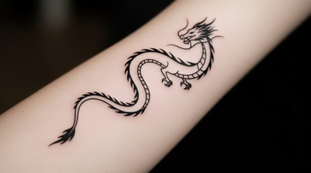 22 Clean Simple Dragon Tattoo Designs That Never Go Out of Style