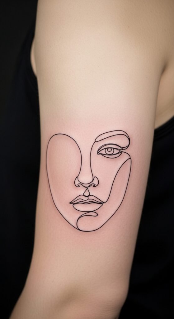 Abstract Minimalist Face