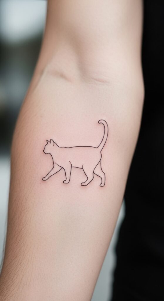 Minimalist Cat Silhouette