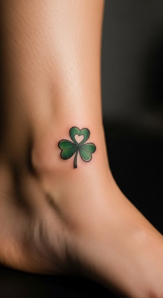 Micro Shamrock With Heart Leaf