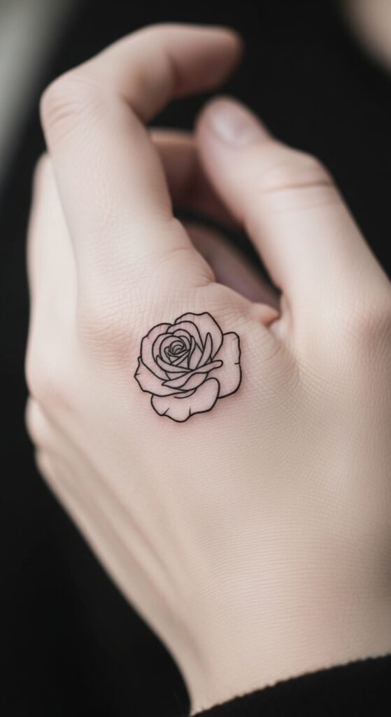 Minimalist Outline Rose