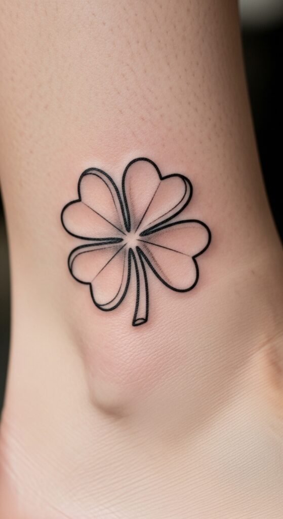Outline Shamrock With Soft Shading