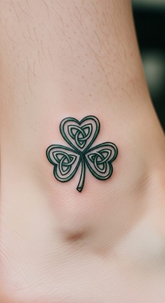 Petite Celtic-Inspired Shamrock