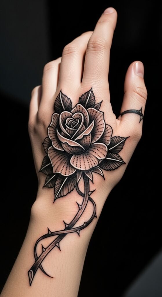 Rose With Dots and Highlights