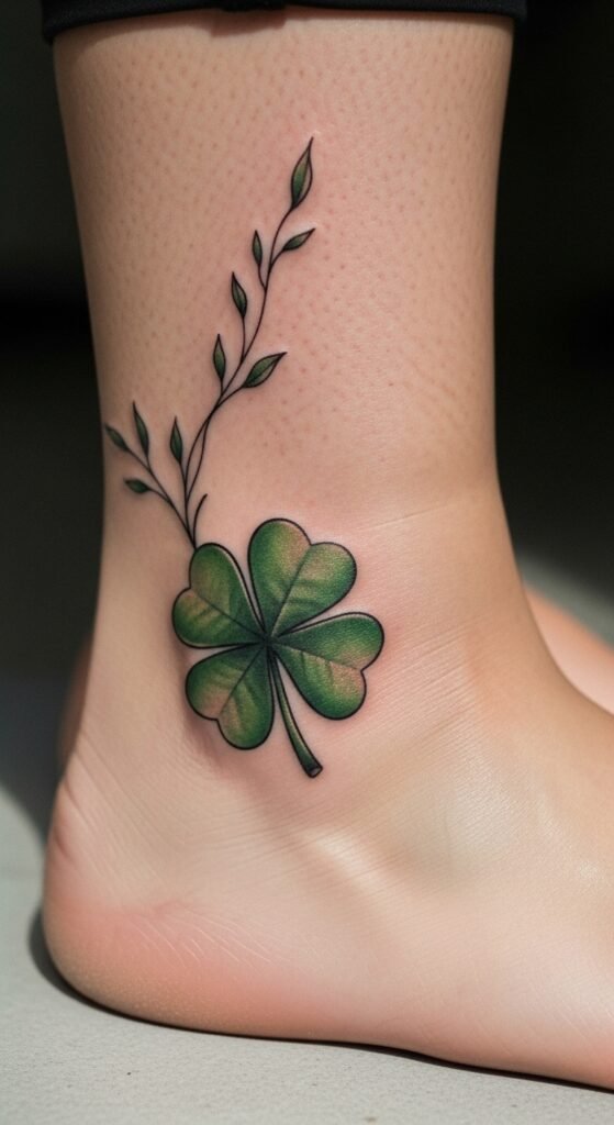 Shamrock With Thin Ankle Vine