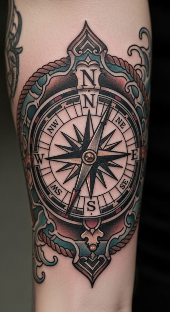 Compass Tattoo