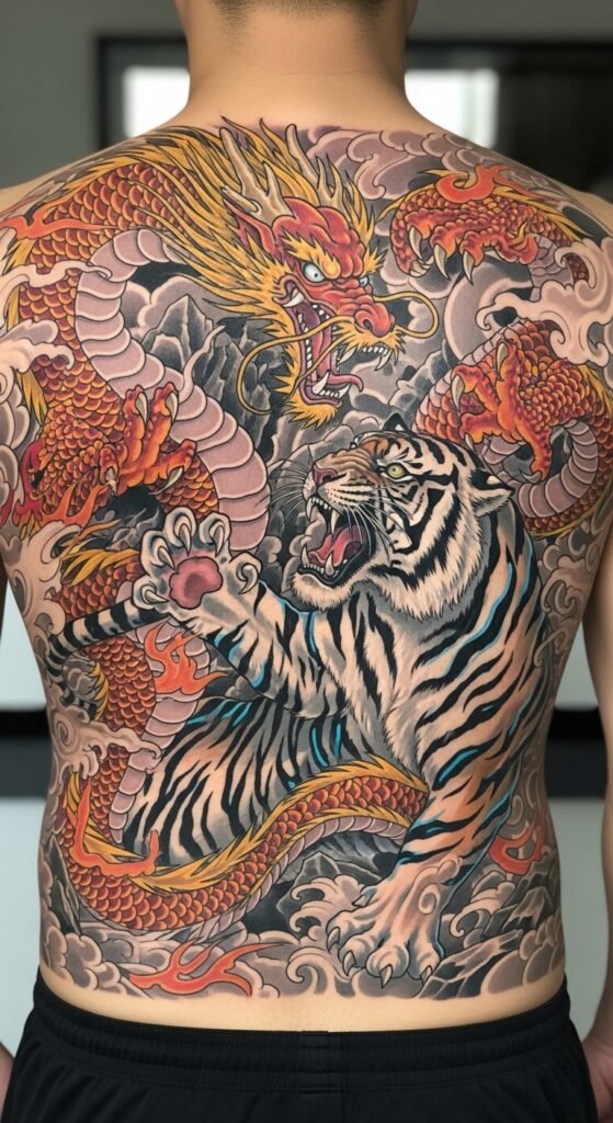 Dragon and Tiger Tattoo