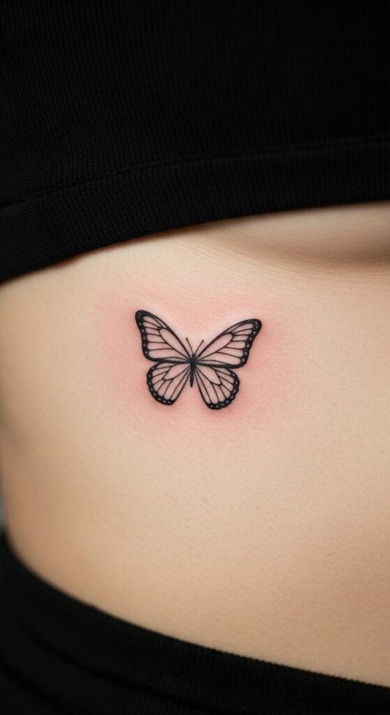 Tiny Butterfly on the Ribcage