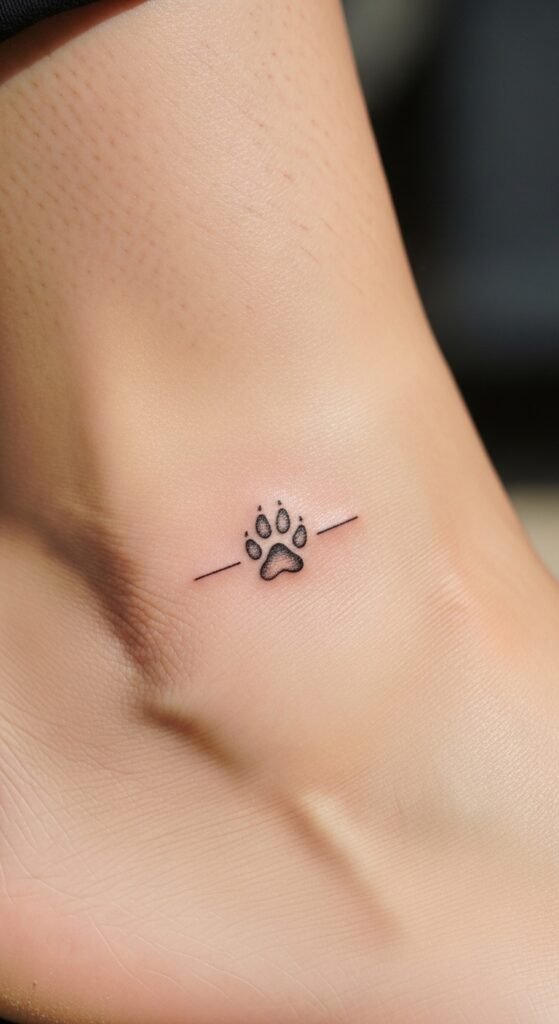 Small Paw Print on the Ankle