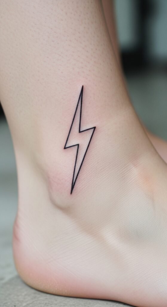 Tiny Lightning Bolt on the Ankle