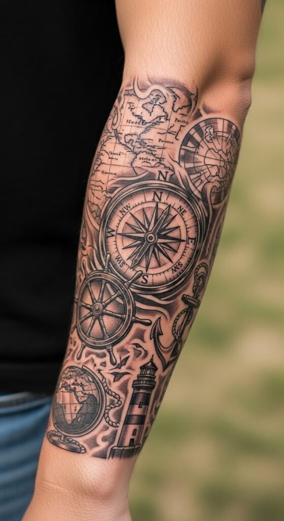 Compass Tattoo