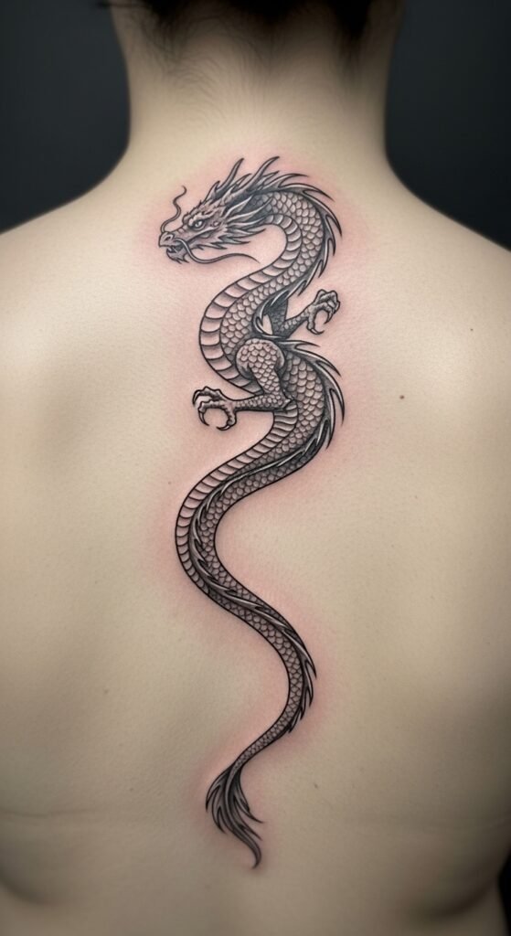 Dragon Climbing the Spine