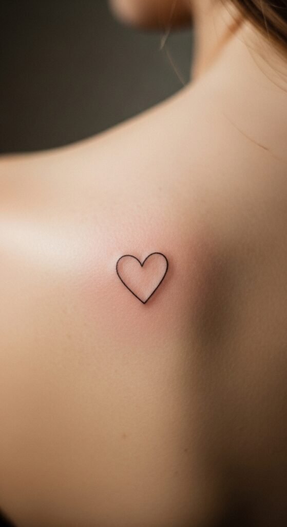 Mini Heart on the Shoulder Blade