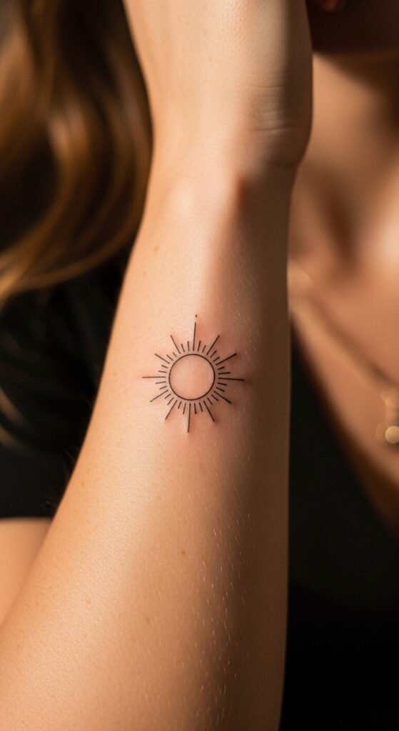Minimalist Sun on the Inner Arm