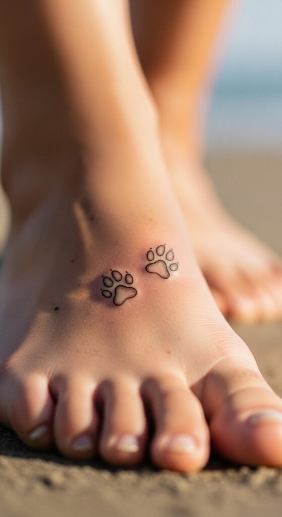 Tiny Paw Print on the Foot