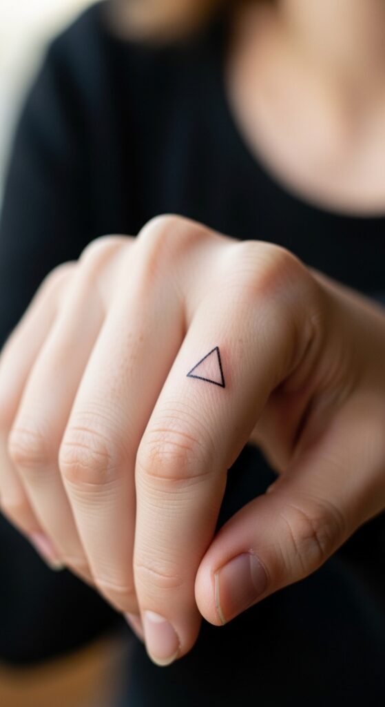 Tiny Triangle on the Finger