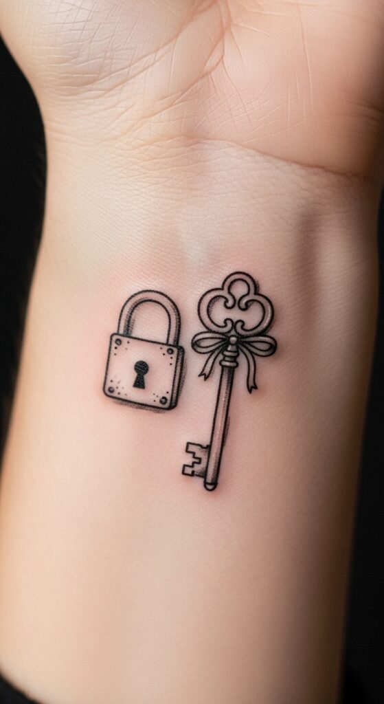Mini Lock and Key on the Wrist