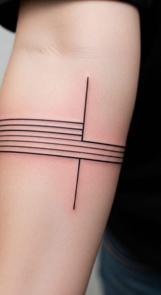 Geometric Line Tattoo
