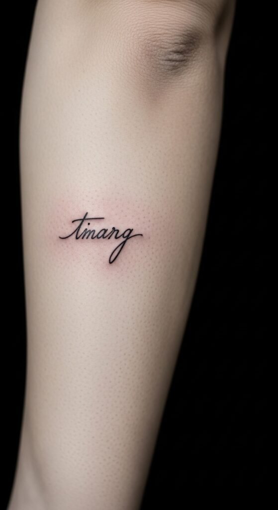 Single Word Tattoo