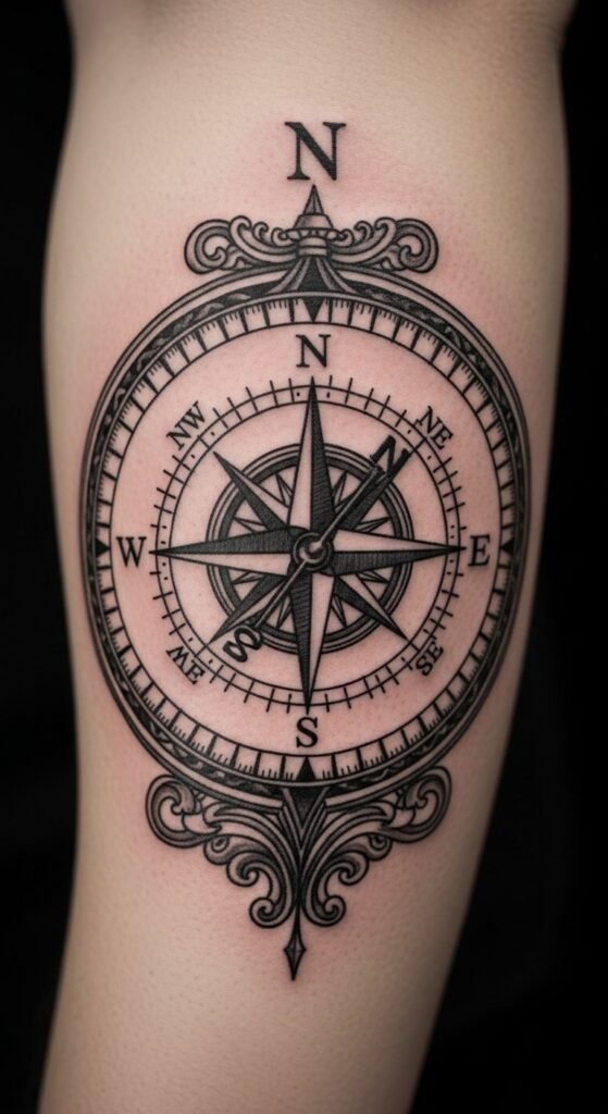 Compass Tattoo