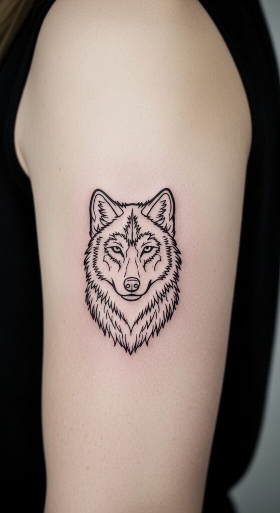 Small Wolf Outline
