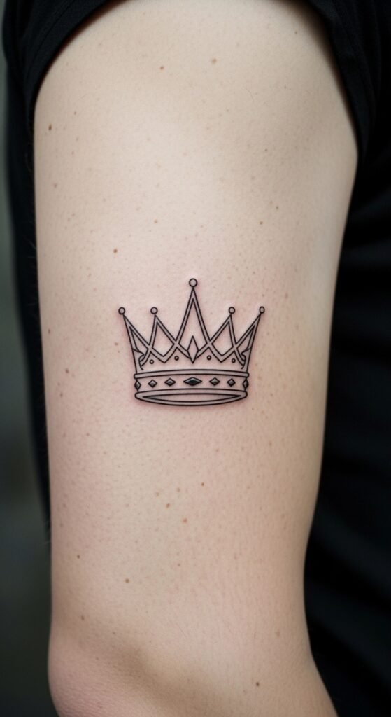 Minimalist Crown Tattoo