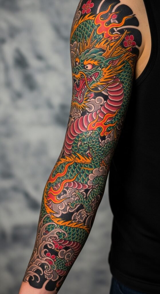 Dragon Sleeve Tattoo