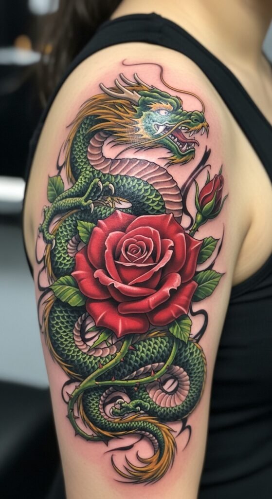 Rose and Dragon in 3D