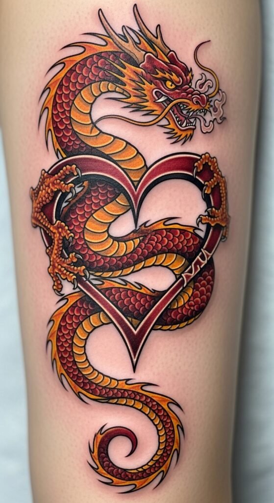 Dragon with Heart Shaped Tail