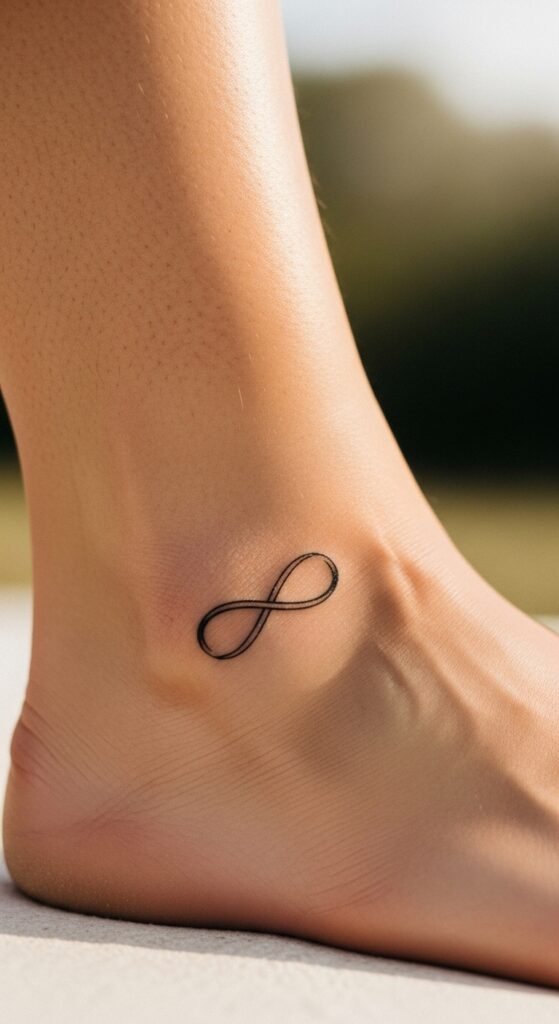 Infinity Symbol Ankle Tattoo