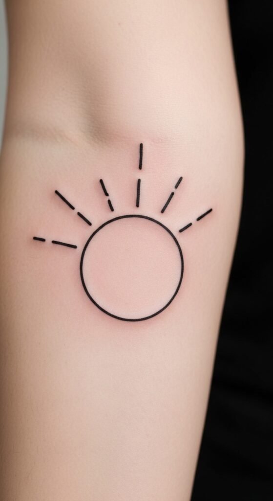 Simple Sun Tattoo