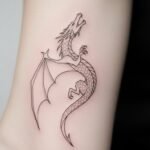 24 Chic Minimalist Dragon Tattoo Designs That Feel Modern