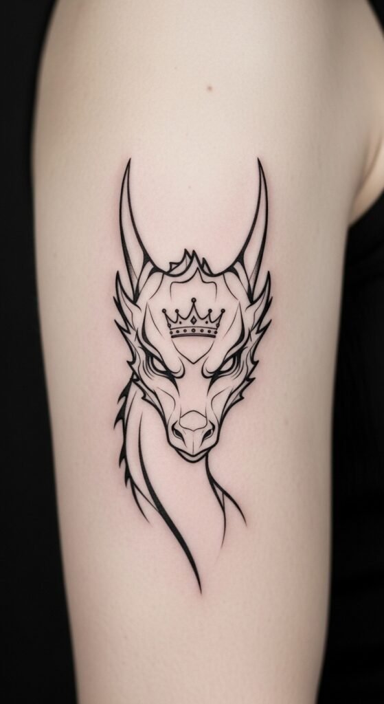 Dragon Head with Crown