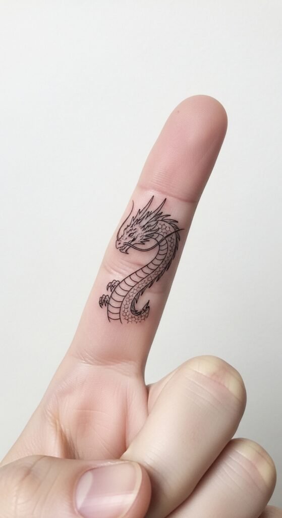 Tiny Dragon on the Finger