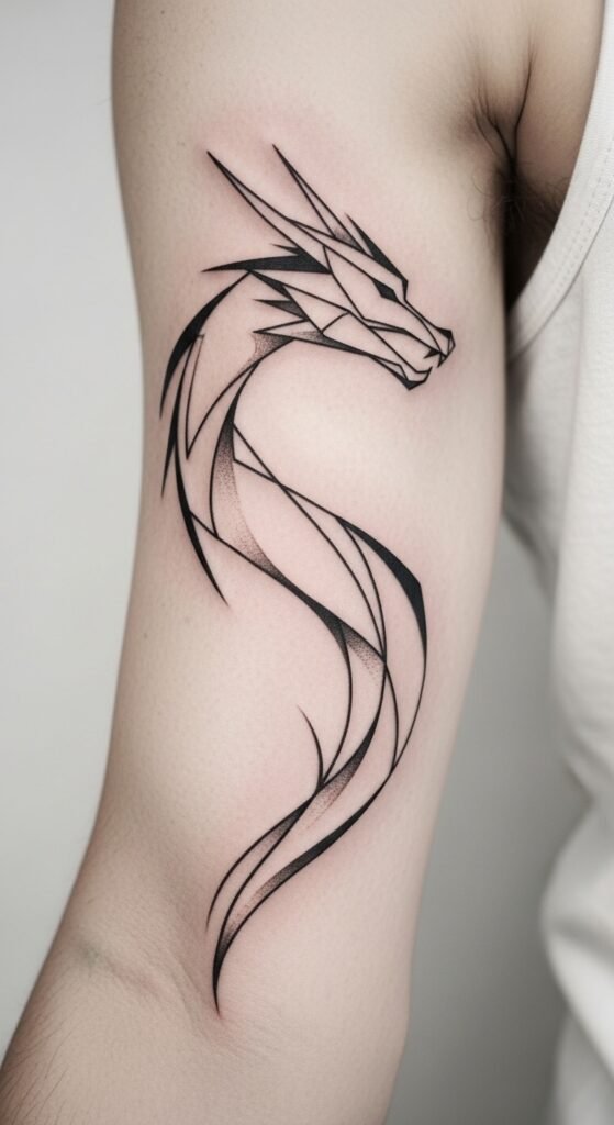 Dragon in Abstract Art