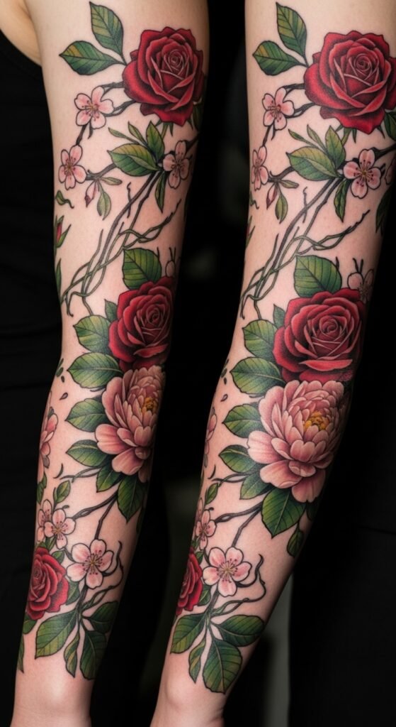 Floral Sleeve Design