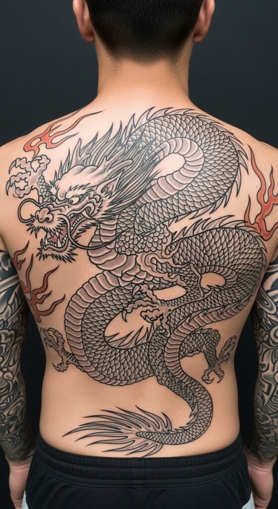 Chinese Dragon Full Back Piece