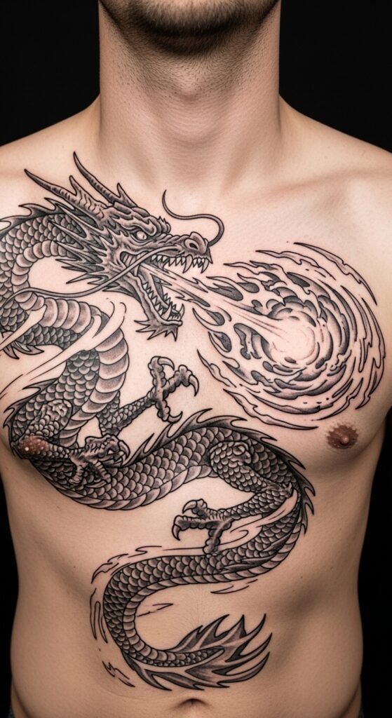 Dragon with Fireball