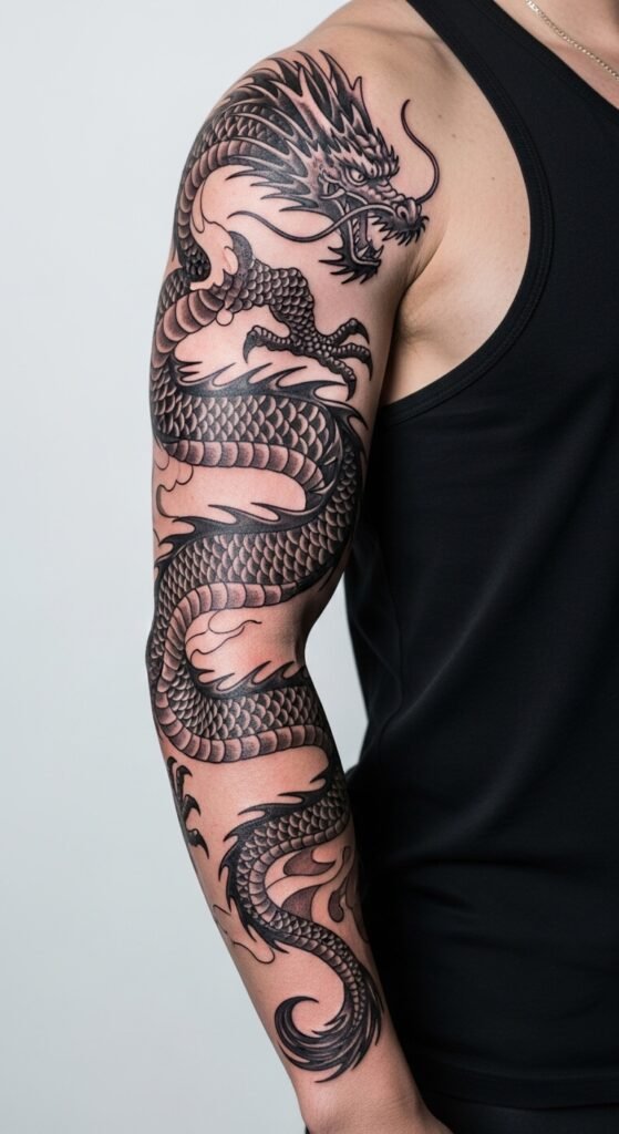 Classic Dragon Wrap Around the Arm